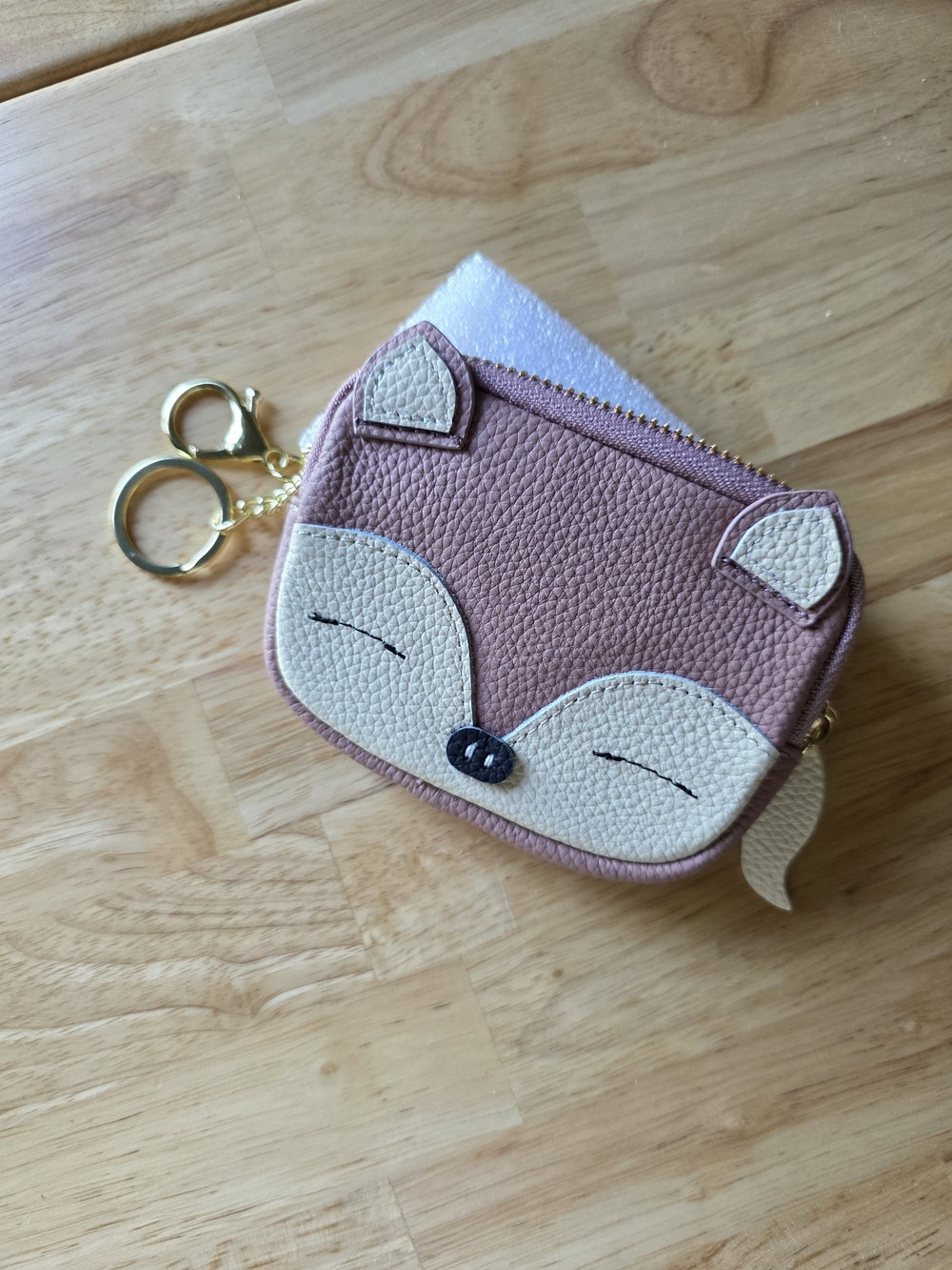 Fox Coin Purse Keychain - Pink